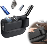 Cassetto di stoccaggio per sedile auto - pelle PU - per smartphone, chiavi, portafoglio, monete, occhiali - accessori per auto