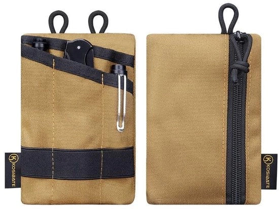 Organizzatore di Pochette da Giacca - Pouch - Leggero e Portatile - Khaki - Portafoglio Mini - Ideale per Uomini - Utilissimo Ripostiglio per Chiavi...