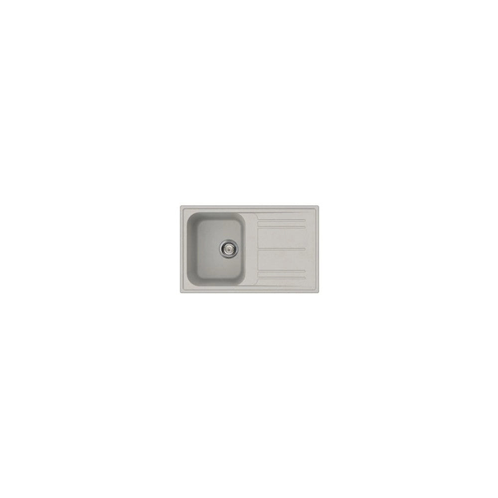 Lavello incasso 1 vasca e gocciolatoio reversibile 79x50 Smeg LZ791AL colore alluminio