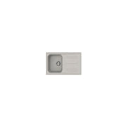 Lavello incasso 1 vasca e gocciolatoio reversibile 79x50 Smeg LZ791AL colore alluminio
