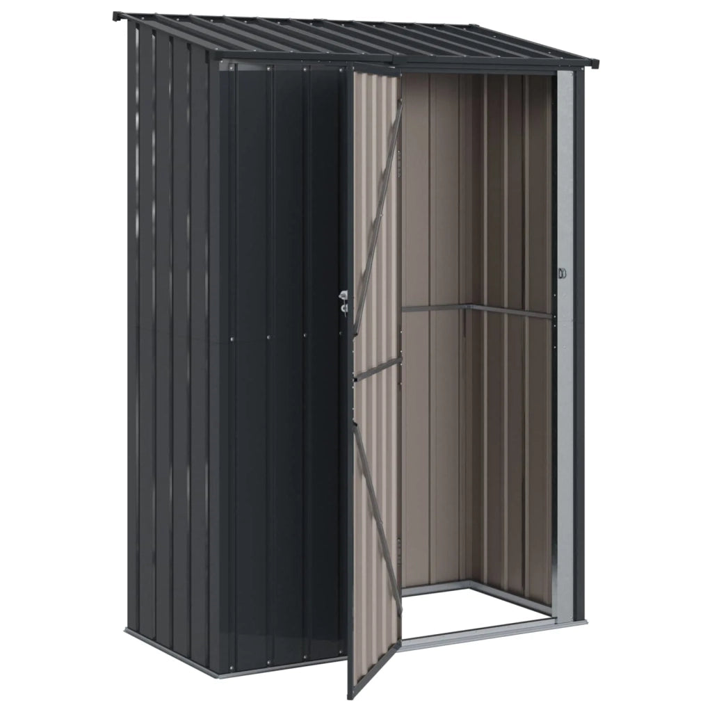 Casette da giardino Antracite 140,5 x 74 x 200 cm Metallo
