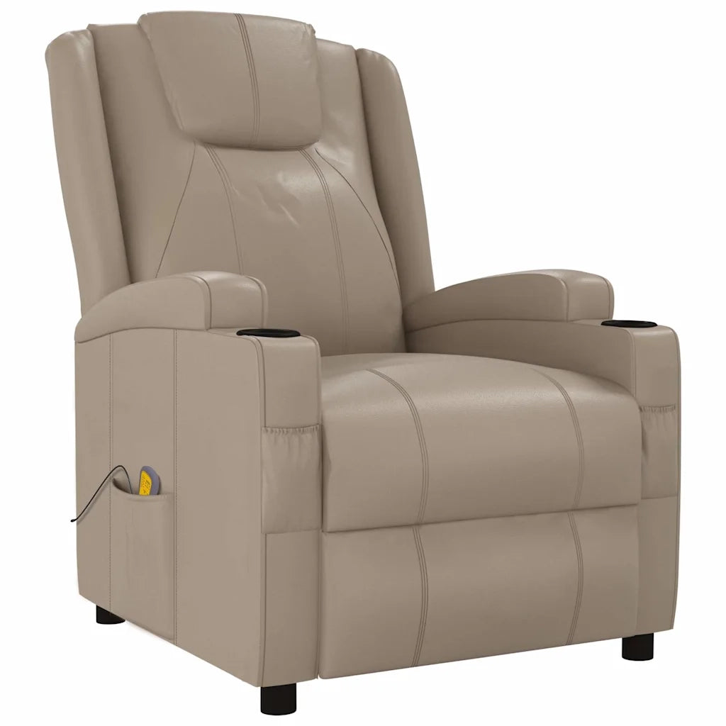 Divano Sedia-Poltrona Massaggiante Cappuccino in Similpelle 570691