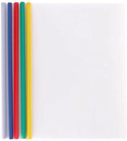 Hoezze Documentali per Progetti A4 - 40 Unità - Cartellino con Slitta - Documenti in Carta - Presentazione Progetti - Materiale Plastico - Fino a 60 Fogli