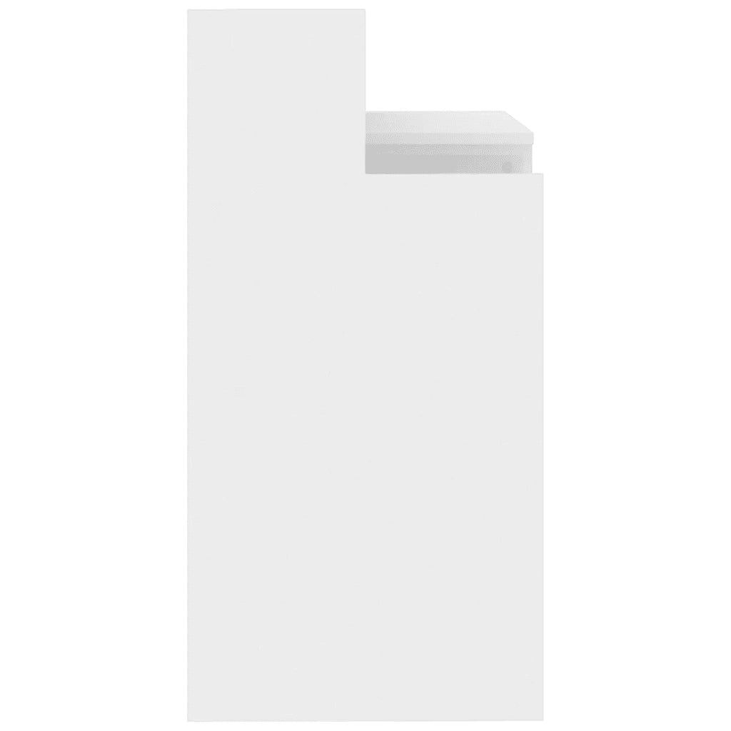 Scrivania con LED Bianco Lucido 97x45x90cm in Legno Multistrato 805558