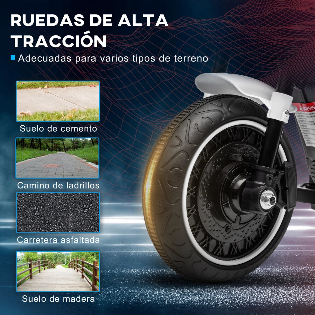 Moto Elettrica Bambini 18-36 Meses ¨C zephmum ¨C Bianco 6V