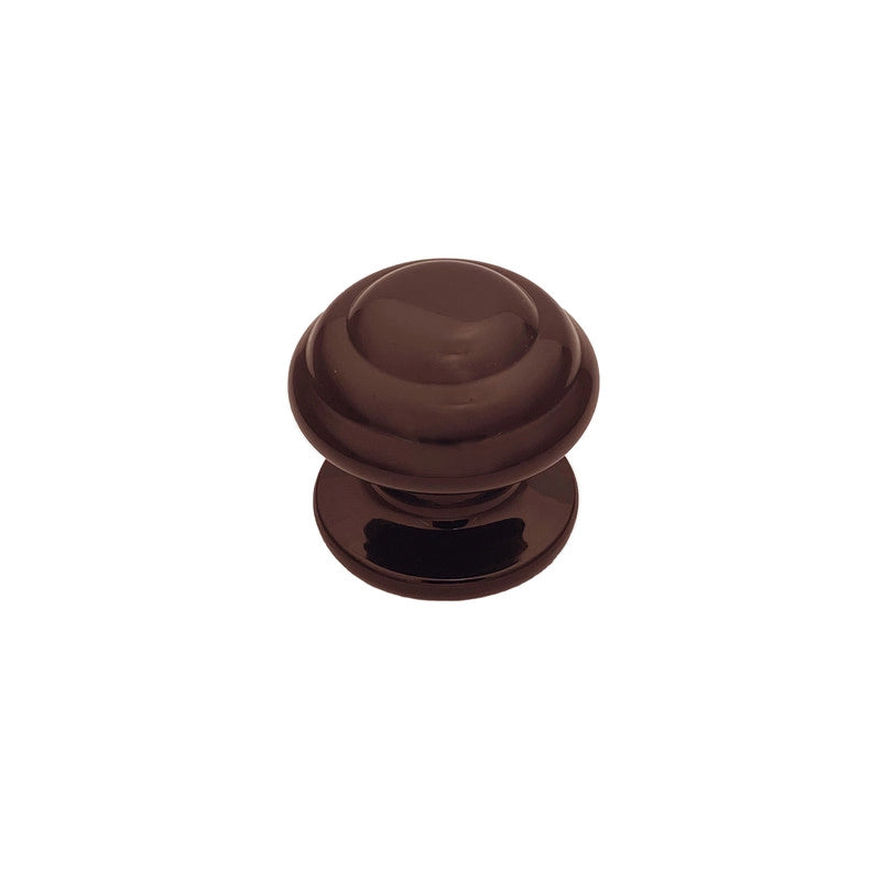 Pomolo fisso per porta SAGUATTI 878/80UB in alluminio marrone lucido