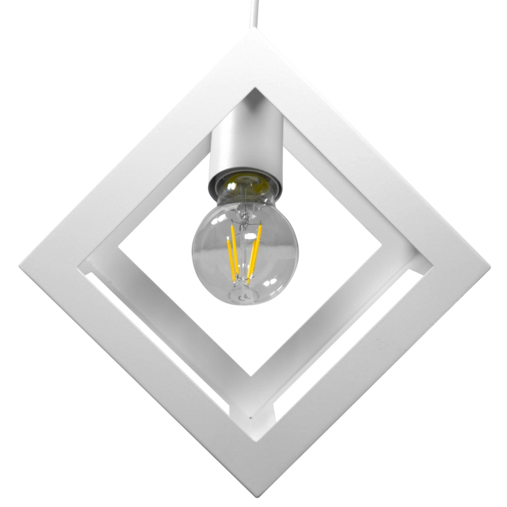 Lampada a sospensione Polux Sweden bianca E27 Ø16 metallo