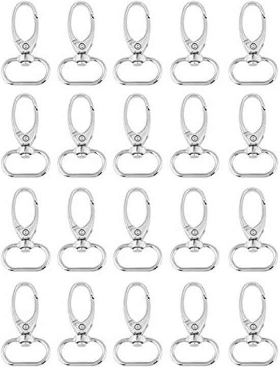 Zacchetti 20 pezzi - Clip magnetica girevole con antiscivolo - Hanger per chiave - Haken - Clip di attivazione a leva - Leggero - Magnete robusti
