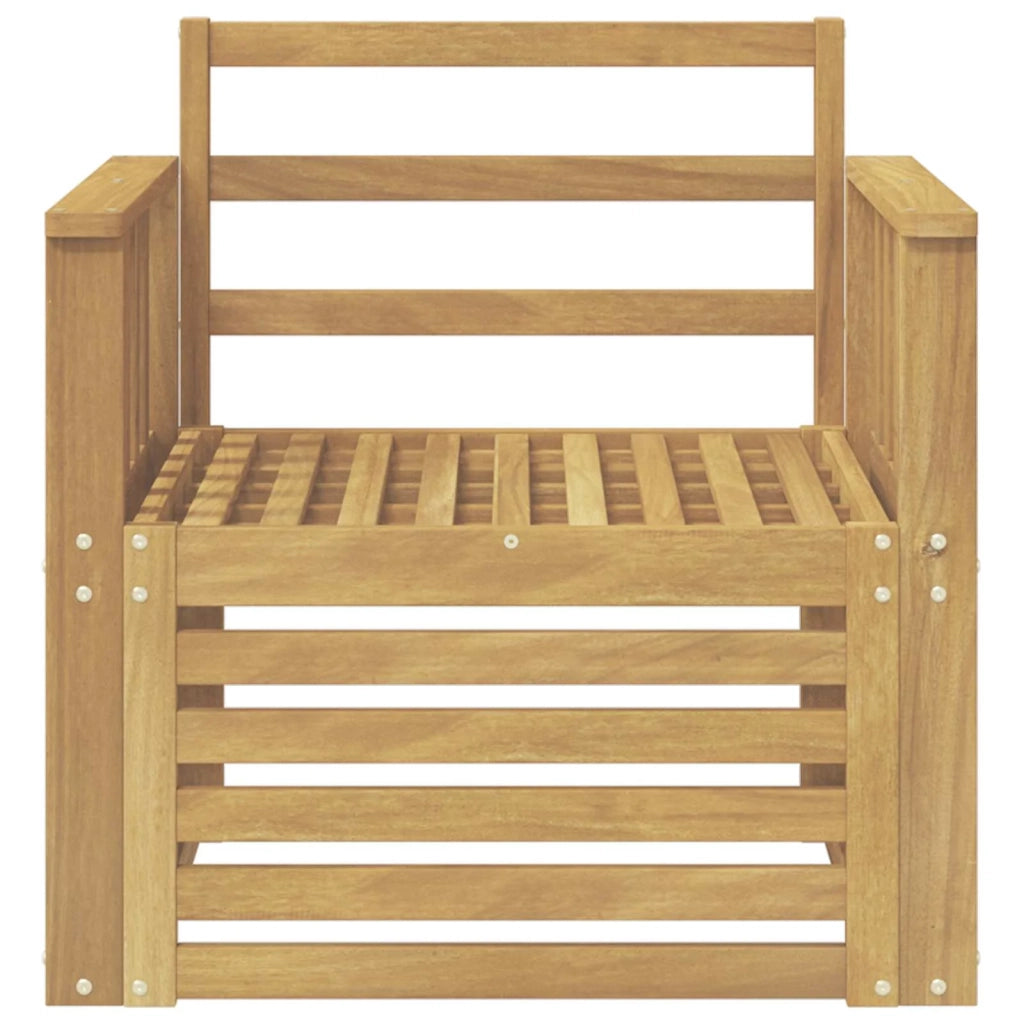 2 Pezzo Set di divani da esterno-Sofa da giardino Legno di Acacia Massello 464780