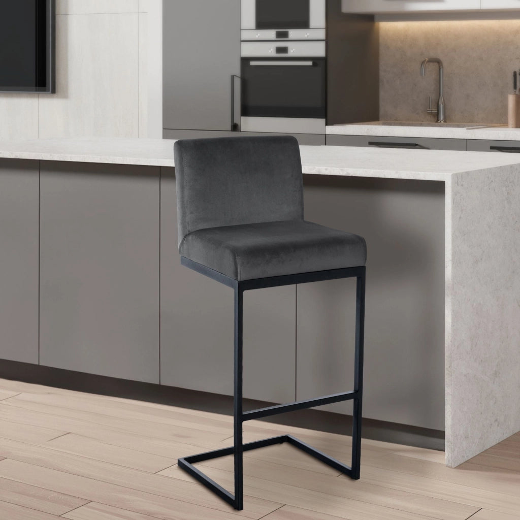 Sgabello da bar Hopewell velluto B 1