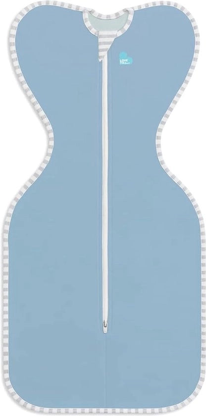 Asciugamano per neonati fino a 3,8 kg - Sacco a pelo con braccia sollevate e chiusura a zip a doppio senso - Ideale per temperature di camera 20-24 °C - Blu