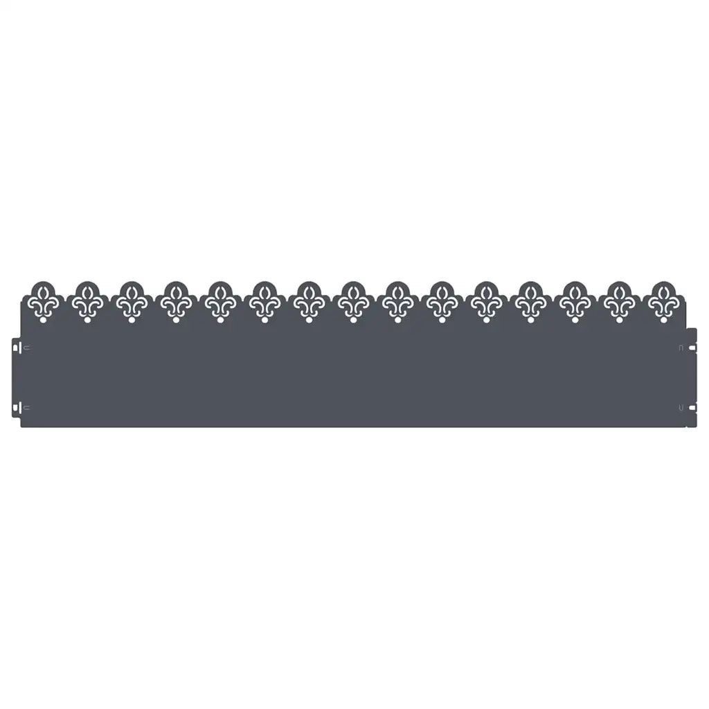 Bordure per prato 10 pcs Antracite 103 x 0,05 x 22 cm Acciaio