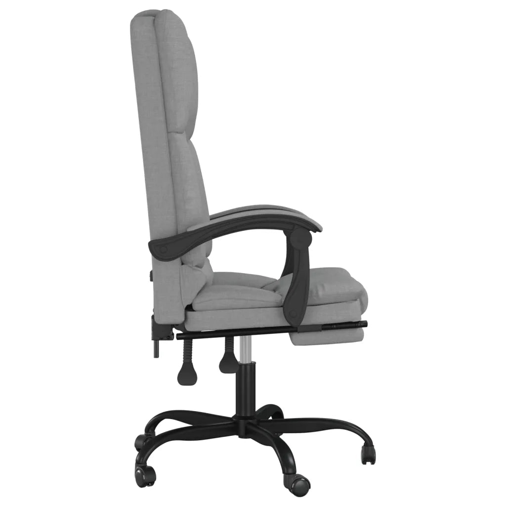 Sedia da Ufficio Massaggio Reclinabile Grigio chiaro in Tessuto 349675