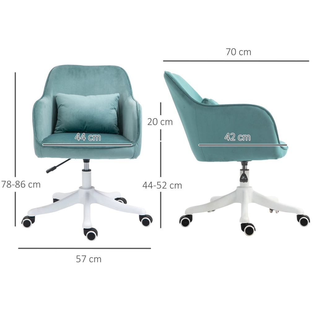 Sedia da ufficio ULEVR verde con massaggio vibrante, USB, braccioli e altezza regolabile, 57x70x78-86 cm