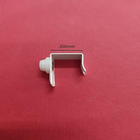 Supporto 20mm No Foro per Tende a Pacchetto, Bianco, Qualità Made in Italy