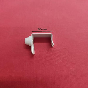 Supporto 20mm No Foro per Tende a Pacchetto, Bianco, Qualità Made in Italy