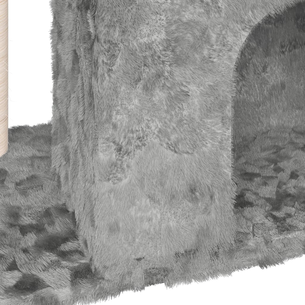 Tiragraffi per gatti torre per arrampicata giocattolo piattaforma per arrampicata con tiragraffi in sisal leggero 51 cm grigio 02_0022439