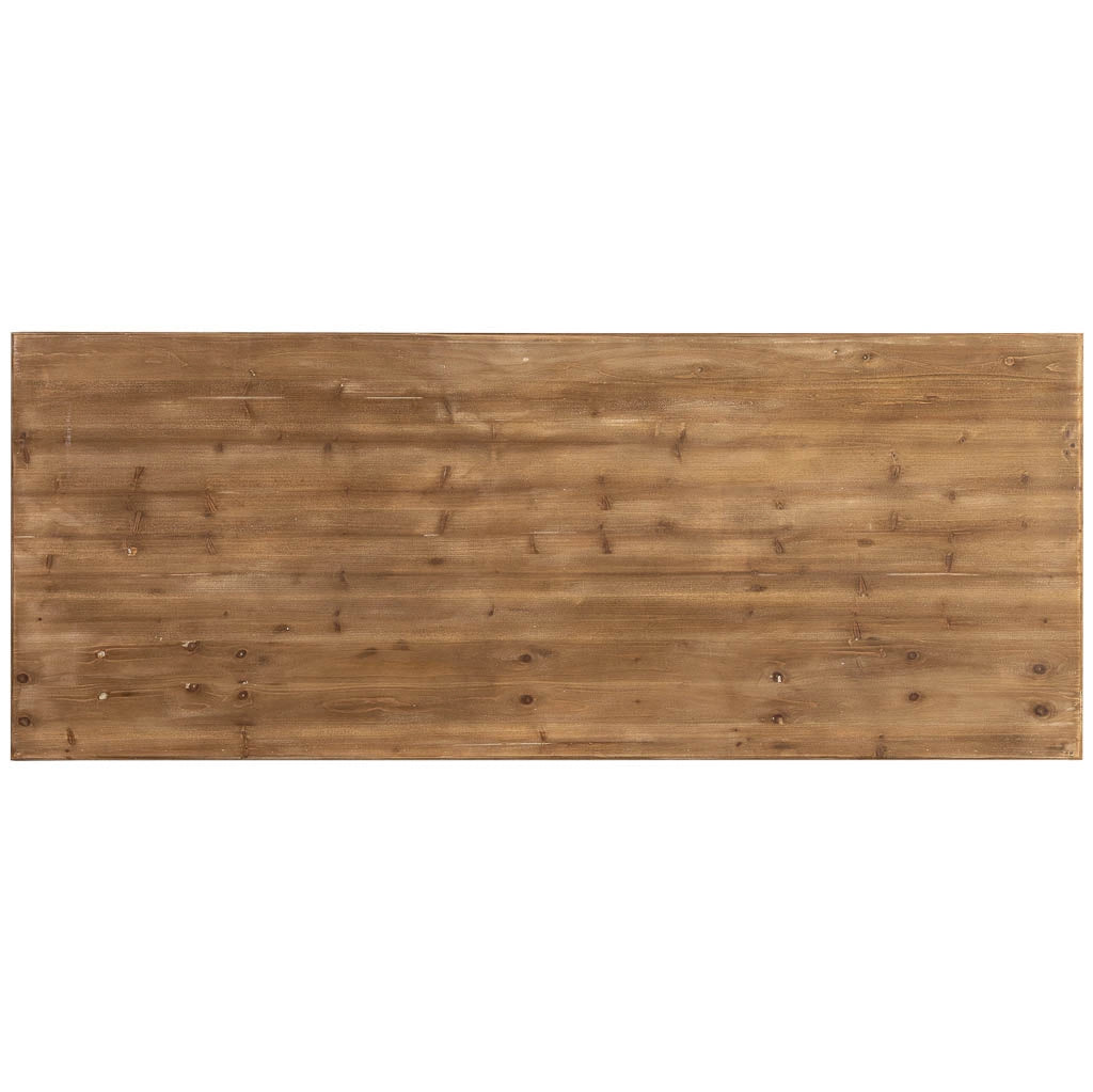 Tavolo in legno e magnesio marrone e bianco 240x95x78h cm