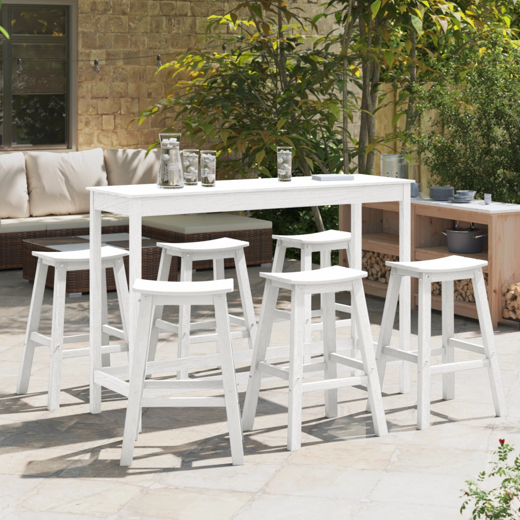 Sgabelli da Bar  9 pz Bianco HDPE