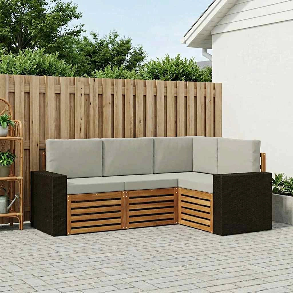 Set di divani da esterno 4 pz Poliestere 3384302