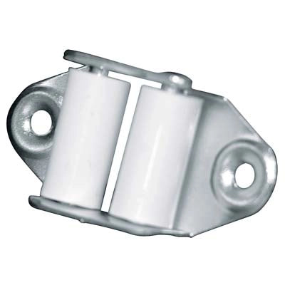 GUIDACINGHIA A RULLI FORI VERTICALI - ZINCATO RULLI NYLON H.MM 45- 100 pezzi