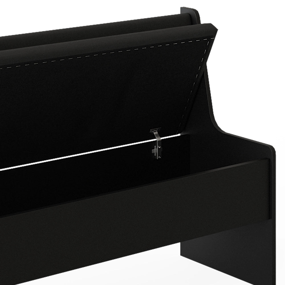 Vicco Panca ad angolo Nero 41.5 x 136.6 cm