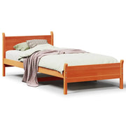 Letto singolo | Letto per adulti | Letto senza Materasso Marrone Cera 75x190 cm in Legno di Pino