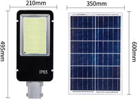 Lampione Solare esterno 400W con Pannello fotovoltaico, LED 6500K Bianco Freddo