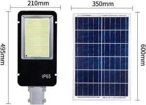 Lampione Solare esterno 400W con Pannello fotovoltaico, LED 6500K Bianco Freddo