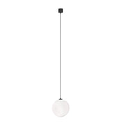 Lampadario Sospensione Moderno Luna Alluminio Nero Luce Led Integrato 5W Fredda