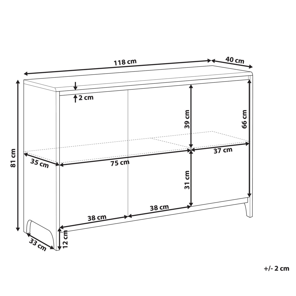 Madia credenza in legno scuro con armadio a 3 ante in derivati del legno grigio retrò moderno