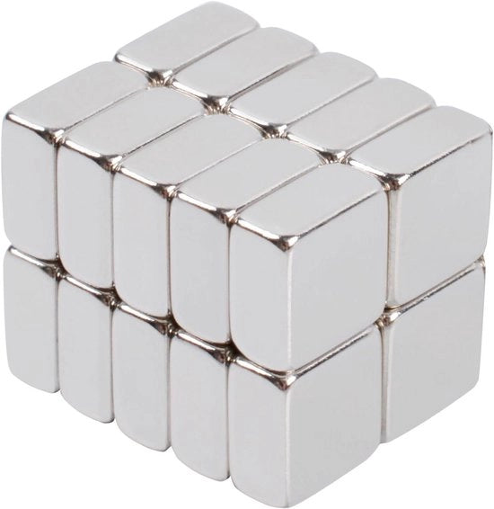 Magnetici Neodymium Extra Forti 8 x 8 x 4 mm - 20 pezzi per uso su pannelli di vetro, pannelli bianchi e altro