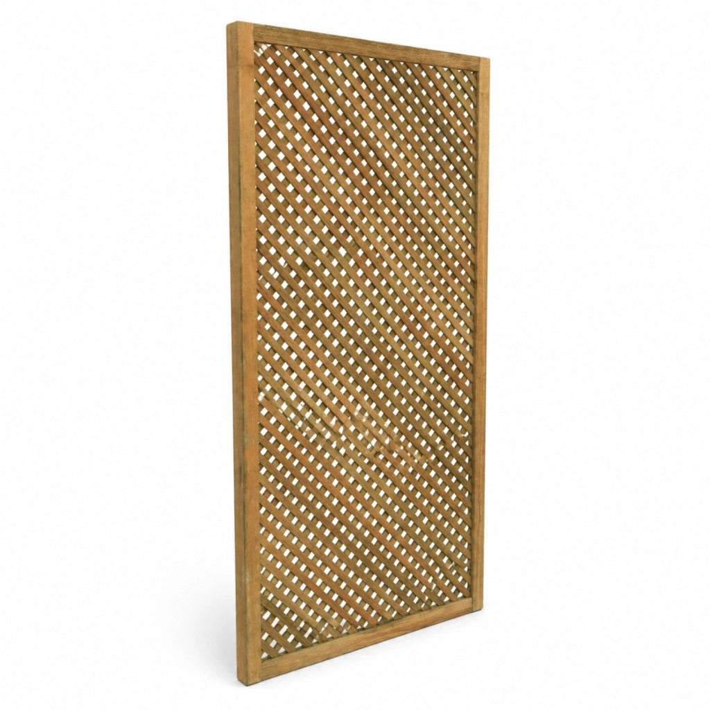 Pannello Grigliato Traliccio In Legno Di Pino Impregnato Per Giardino Balcone E Veranda Supporto Per Piante Rampicanti Privacy Outdoor Resistente Alle Intemperie 90 x 180 Cm Legno Naturale