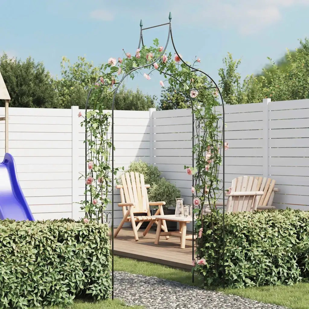 Arco da Giardino per Piante Rampicanti Verde Scuro CFW8170372