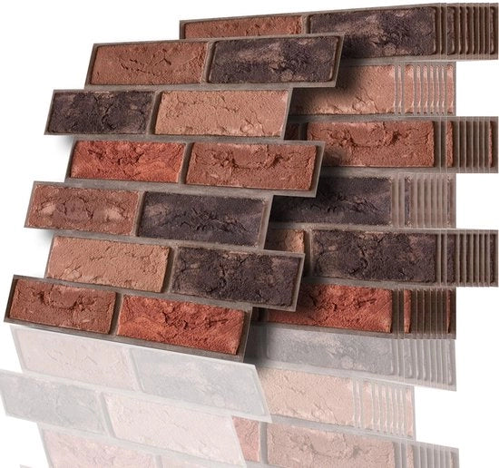Pannelli 3D per rivestimento delle pareti, per PVC, impermeabili, con aspetto di pietra per cucina, soggiorno, camera da letto, 10 pezzi 30 x 30 cm.
