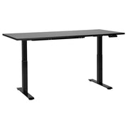Scrivania regolabile in altezza elettricamente nero 180 x 80 cm Struttura in acciaio verniciato a polvere