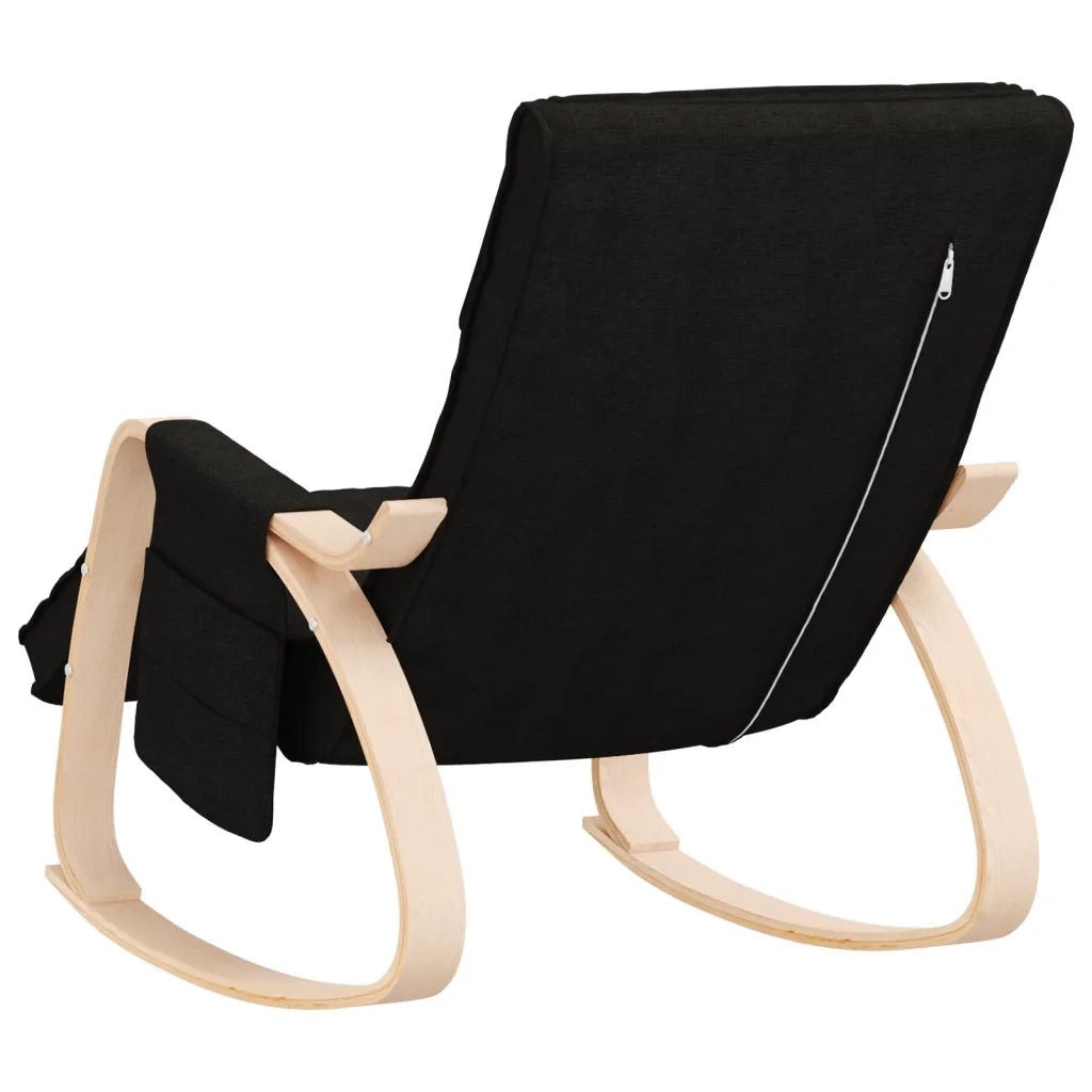 Sedia a Dondolo Nera in Tessuto CFW3098153