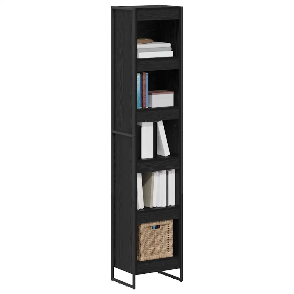 Armadio per Libri Rovere Nero 40 x 30 x 189,5 cm 886378