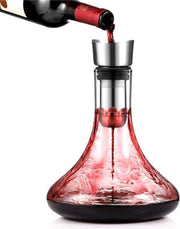 Caraffa Vetrata per Vino - Caraffe per Vino con Aerator Integrato e Filtro - Iniezione Senza Gocce - 1800ml/63.3oz