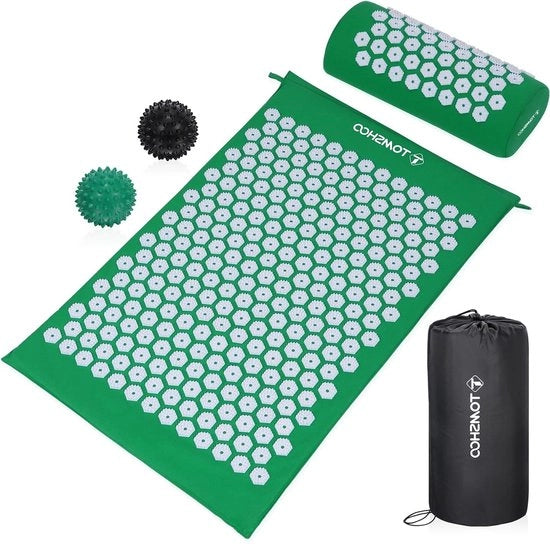 Set di cuscino di acupressione - Cuscino di massaggi per acupressione con 2 palline di massaggi 

Modello: ACUP-001
Dimensioni: 30x20x10 cm
Peso: 1,5 kg
Materiali: Bambù e gomma
Colore: Naturale
Incluso: 2 palline di massaggi in gomma