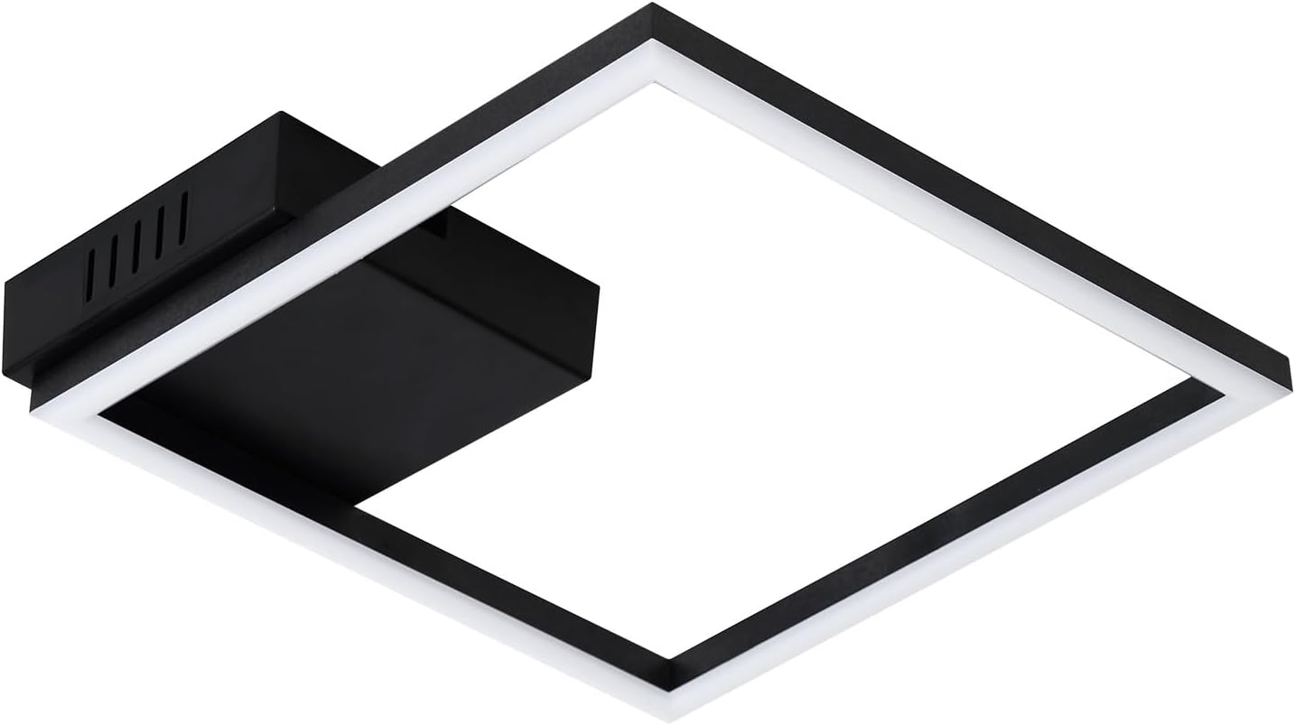 ZMH Lampada da soffitto plafoniera LED moderna nera 3000K per soggiorno sala pranzo corridoio