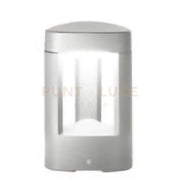 GES483- PALETTO IN ALLUMINIO 1 LUCE ATTACCO GX53 GRIGIO METALLIZZATO H.20CM