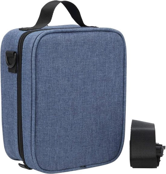 Tas di conservazione per kalimba a 17 tasti, blu con accessori utili
