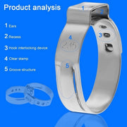 Assortimento di Clip RVS - 180 Pezzi - Clip senza Fessura - Clip Flessibili - Progettate con Precisione 360° - Adatte per Installazioni di Motori - Clip per Tubi