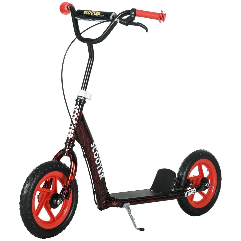 Monopattino per Bambini ¨C zephmum ¨C Regolabile in Altezza, 2 Ruote, Rosso, Acciaio e Plastica