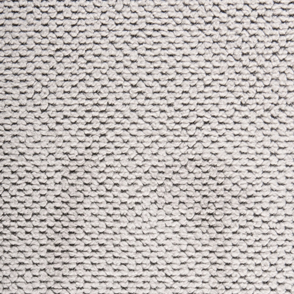 Set di 2 sedie da pranzo imbottite senza braccioli, rivestimento bianco sporco, base in metallo, design retrò