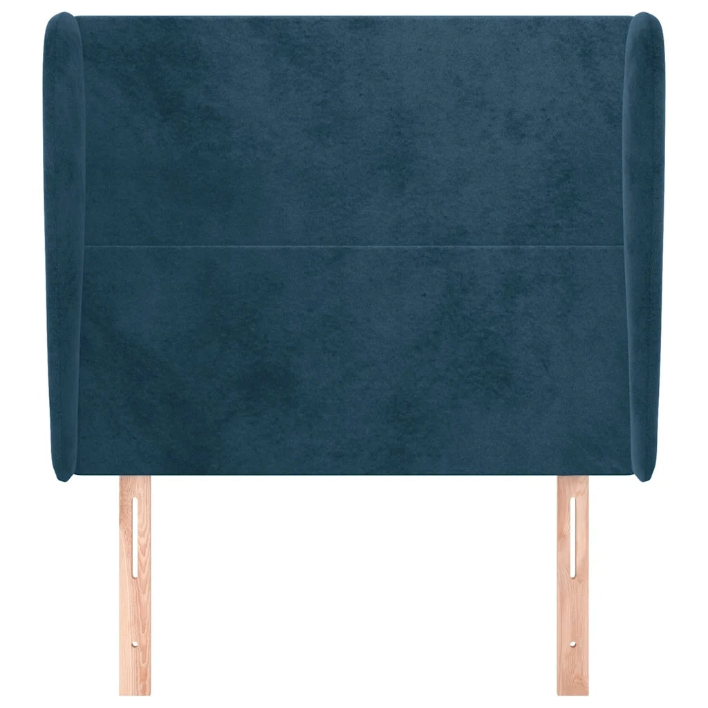 Testiera ad Orecchio Blu Scuro 83x23x118/128 cm in Velluto 3117710