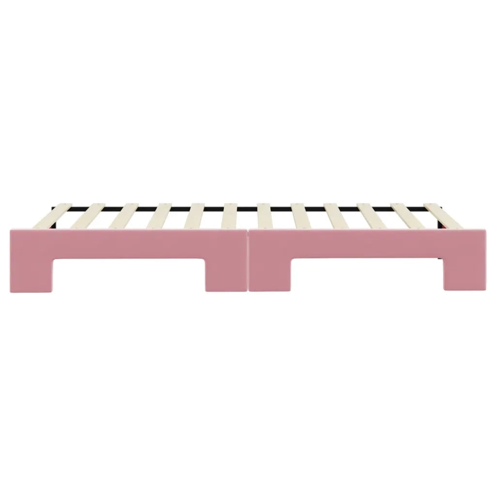 Divano Letto con Letto Estraibile Rosa 90x200 cm in Velluto 3196694