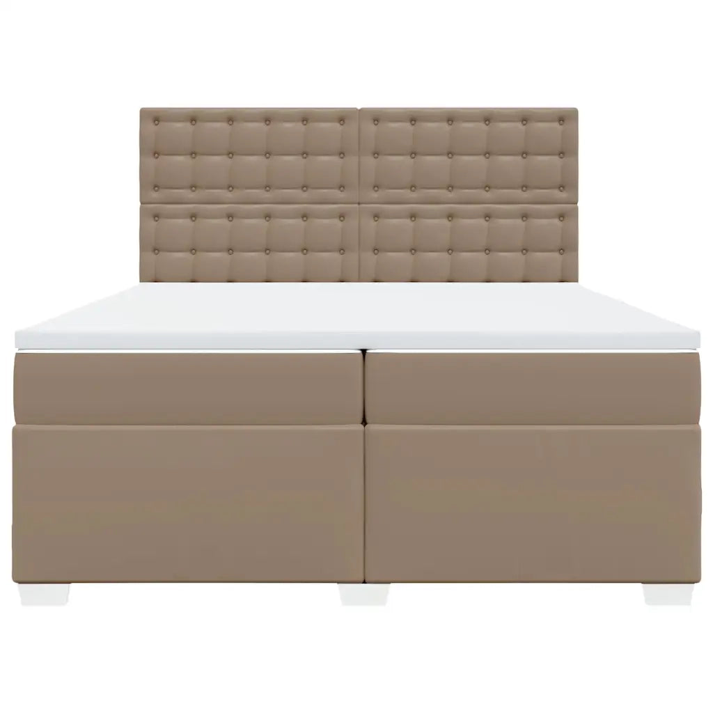 Giroletto a Molle con Materasso Cappuccino 200x200cm Similpelle 3293039