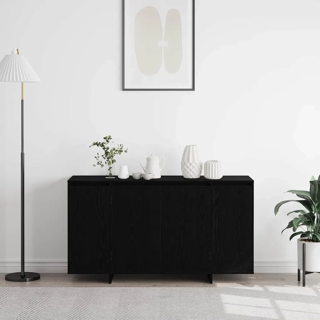 Credenza Rovere Nero 135 x 41 x 75 cm Legno multistrato 3333895